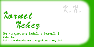 kornel nehez business card